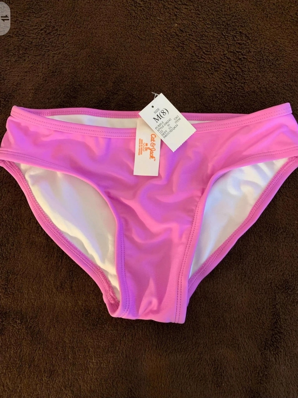 Cat & Jack Pink Bikini Bottoms with Tag